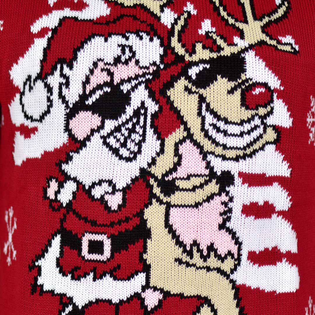 Jersey de Navidad para Hombre Santa y Reno con Gafas de Sol - Imagen 4