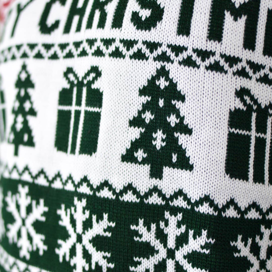 Jersey de Navidad para Hombre Verde Rojo y Blanco Merry Christmas - Imagen 4