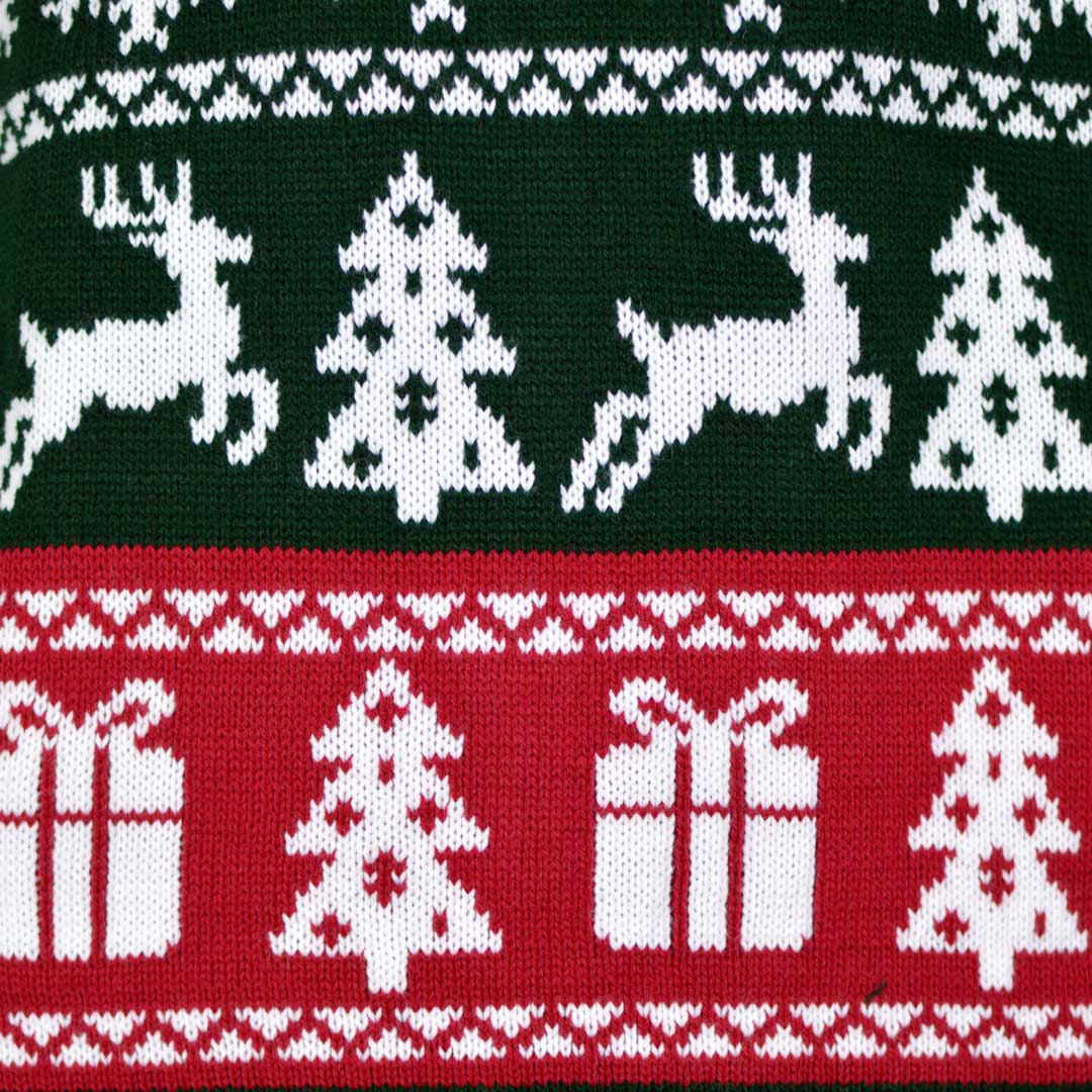 Jersey de Navidad para Hombre Verde Rojo y Blanco Merry Christmas - Imagen 3