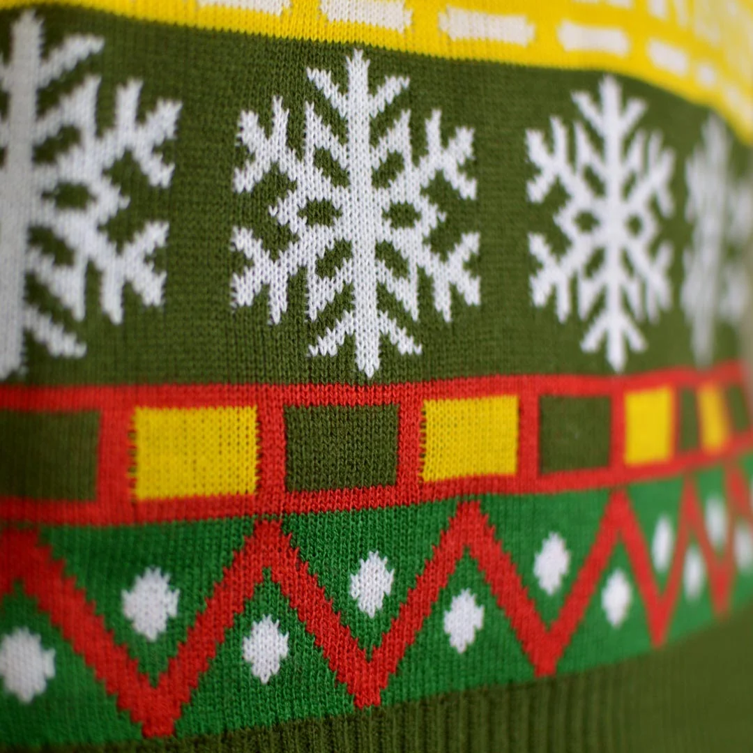 Jersey de Navidad para Hombre Verde con Santa y Regalos - Imagen 5