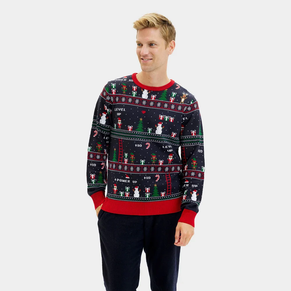 Jersey de Navidad para Hombre Vintage Gaming - Imagen 3