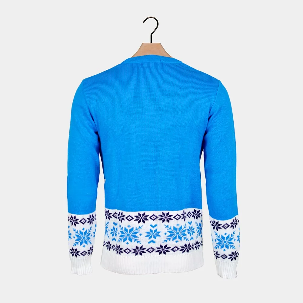 Jersey de Navidad para Mujer Azul con Reno Patinando - Imagen 6