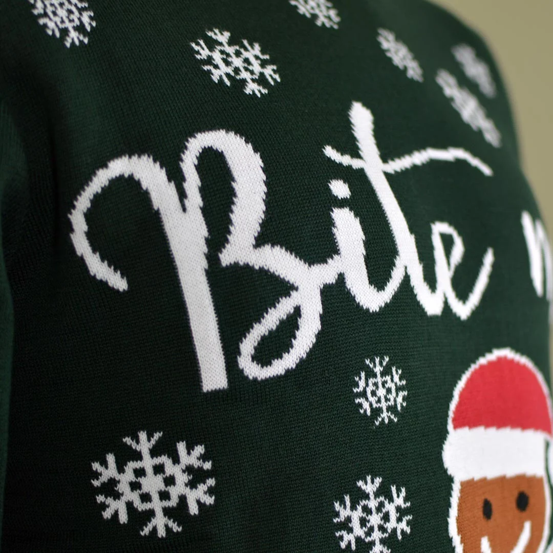 Jersey de Navidad para Mujer Bite Me Gingerbread - Imagen 5