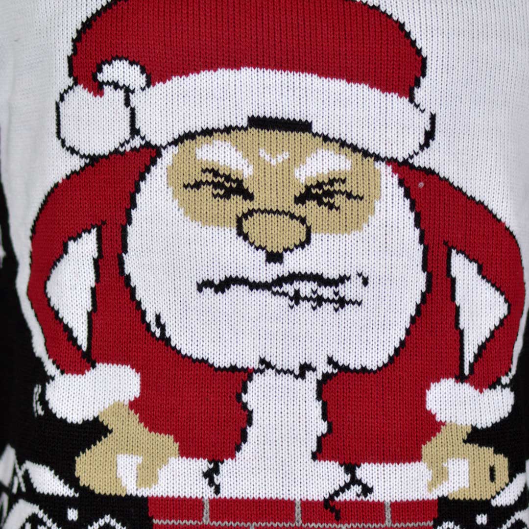 Jersey de Navidad para Mujer Papá Noel atascado en la Chimenea - Imagen 3