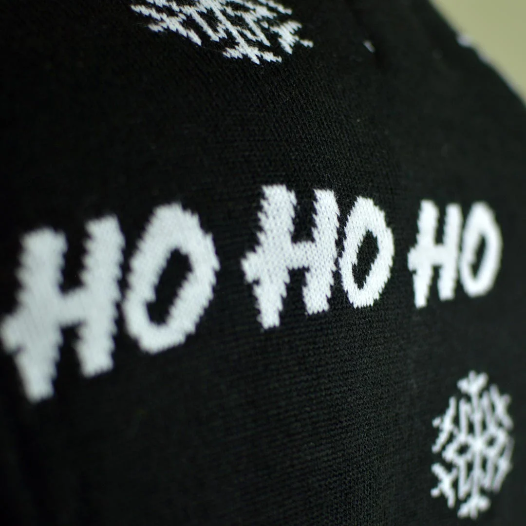 Jersey de Navidad para Mujer Papá Noel Negro - Imagen 4