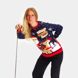 Jersey de Navidad para Mujer Santa con Andador camino a la Jubilación