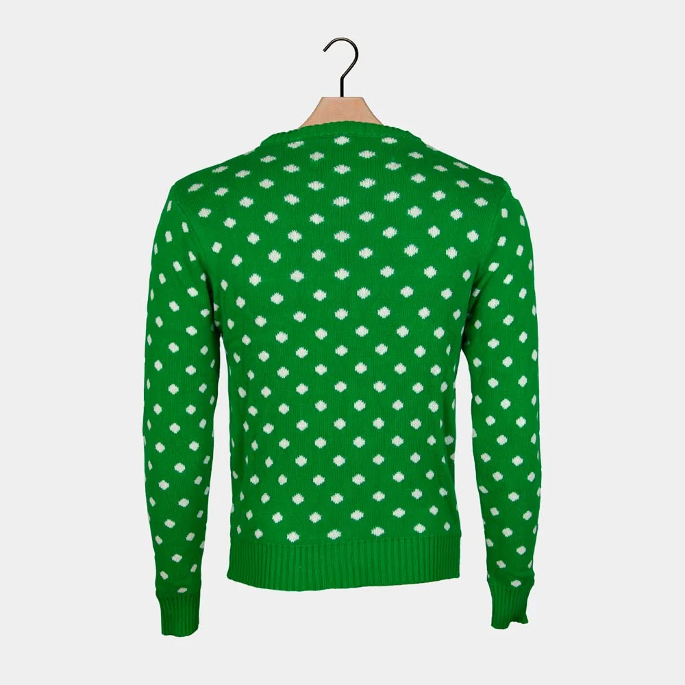 Jersey de Navidad para Mujer Verde Reno con Gorro en 3D Algodón - Imagen 9