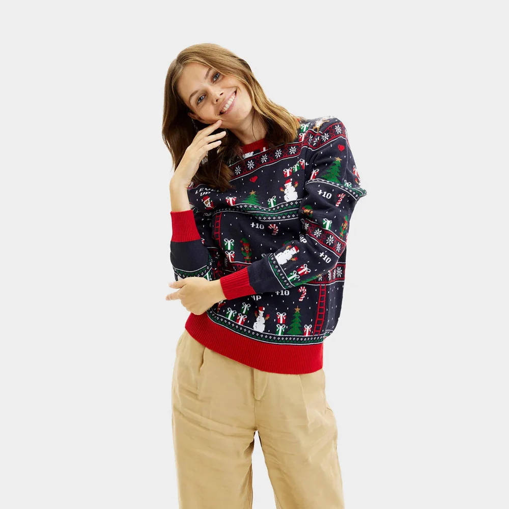 Jersey de Navidad para Mujer Vintage Gaming - Imagen 3