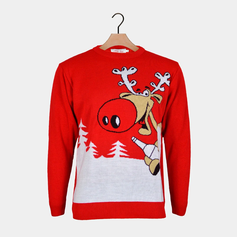 Jersey de Navidad para Niña y Niño Reno con Cerveza 0,0 - Imagen 2