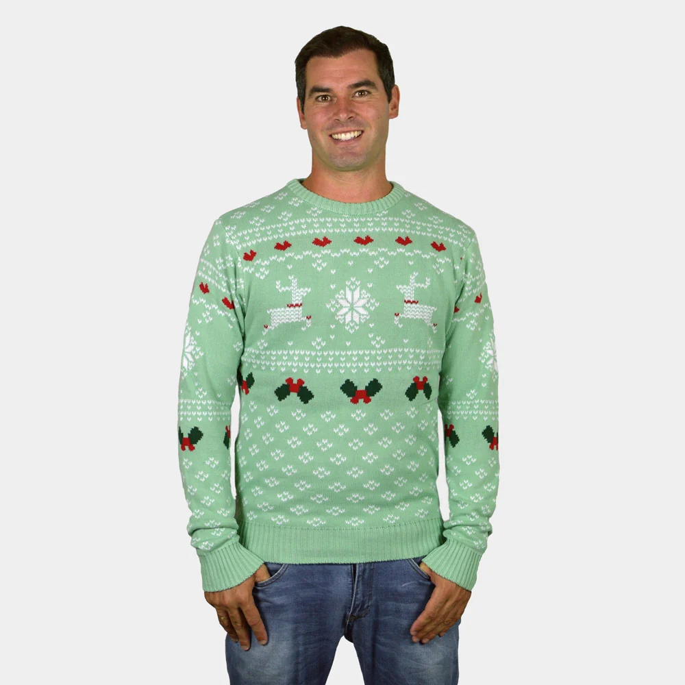Jersey de Navidad para Hombre Verde Sweet Christmas Algodón