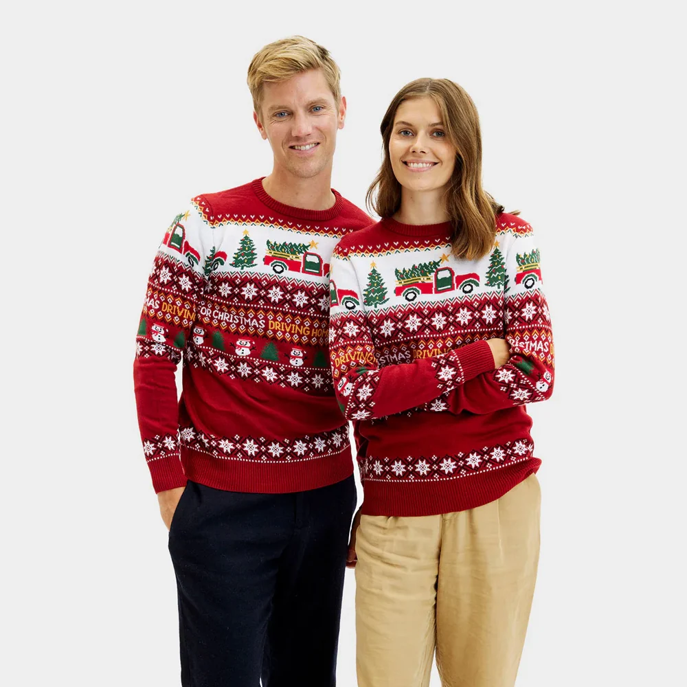 Jersey de Navidad Parejas Driving Home