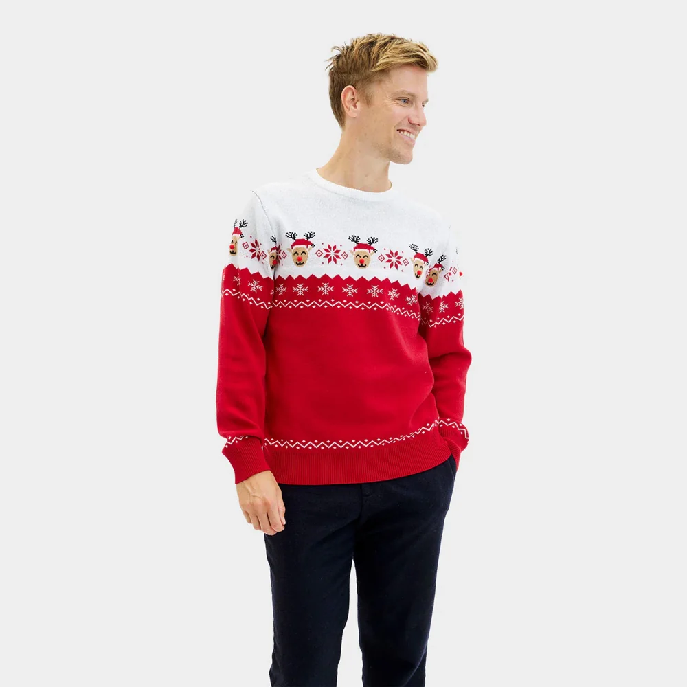Jersey de Navidad Parejas Reno Adorable - Imagen 4