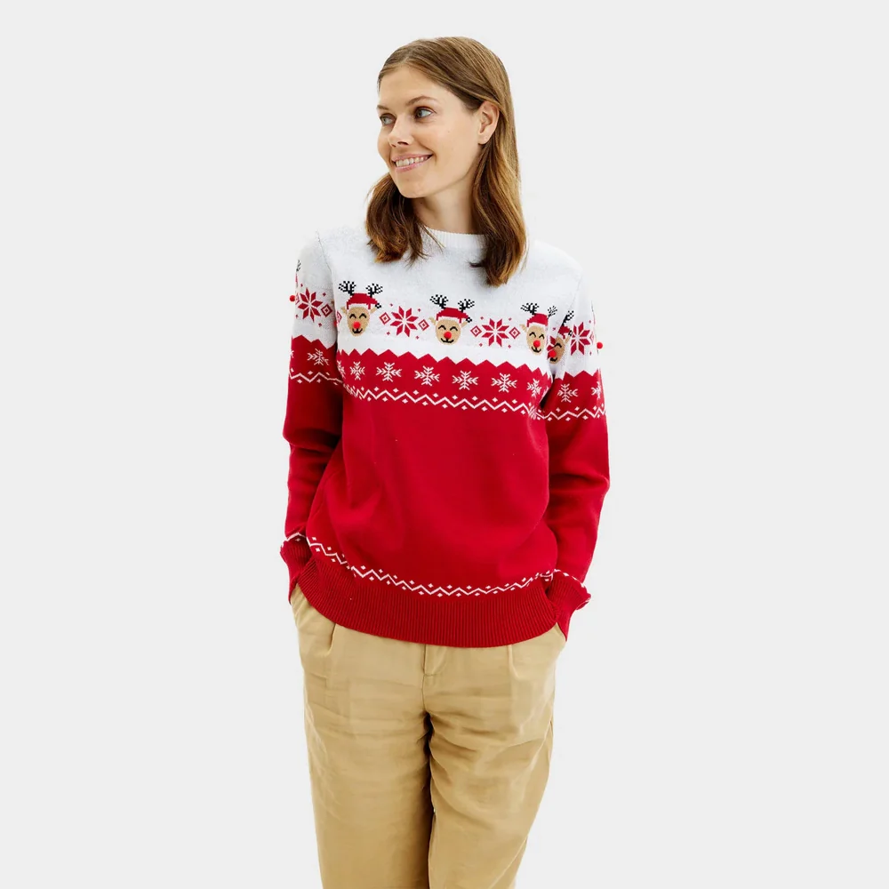 Jersey de Navidad Parejas Reno Adorable - Imagen 3