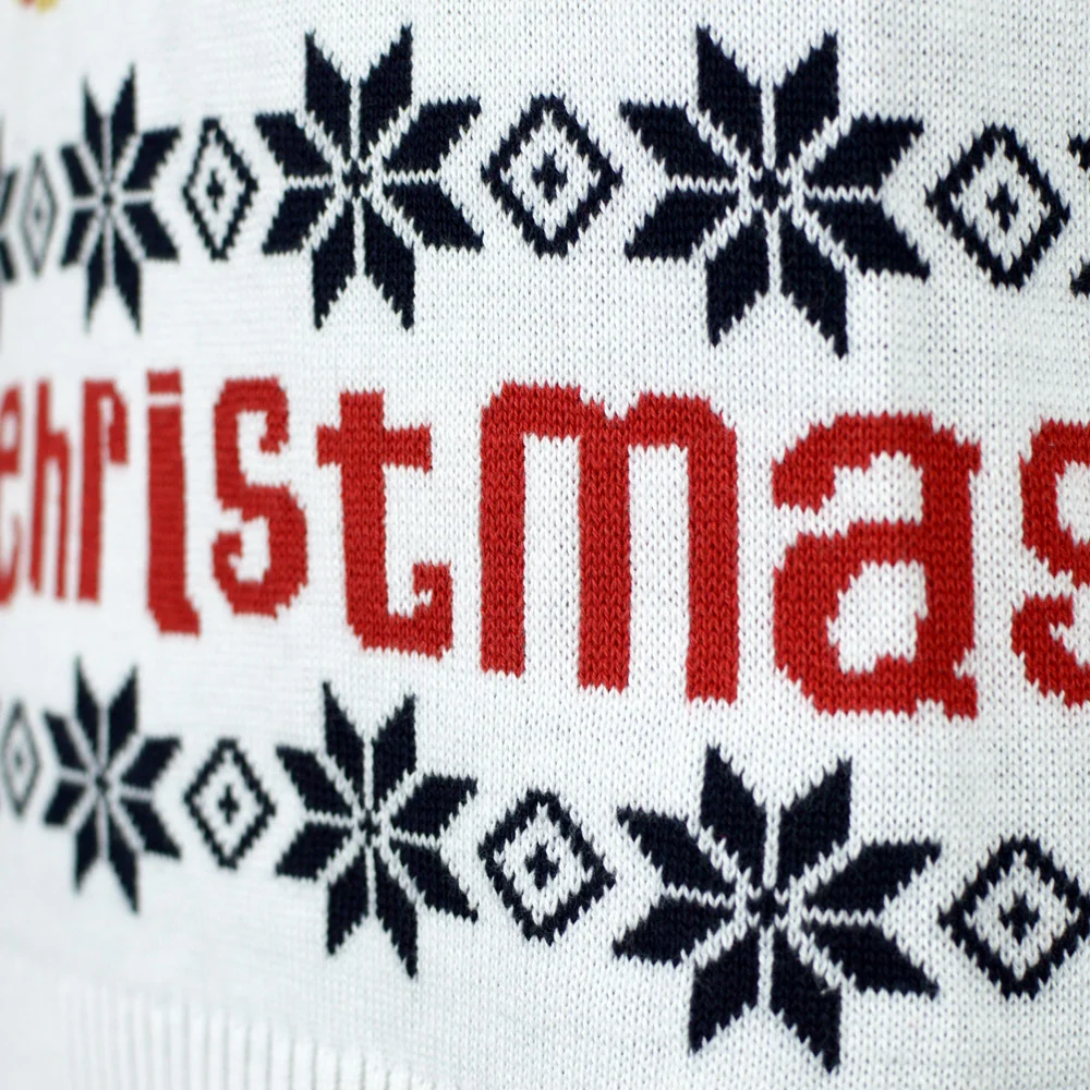 Jersey de Navidad Parejas Azul Papá Noel Reno Rudolph Algodón Orgánico - Imagen 6