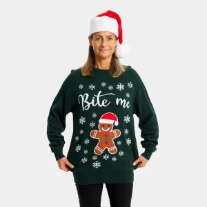 Jersey de Navidad Parejas Bite Me Gingerbread