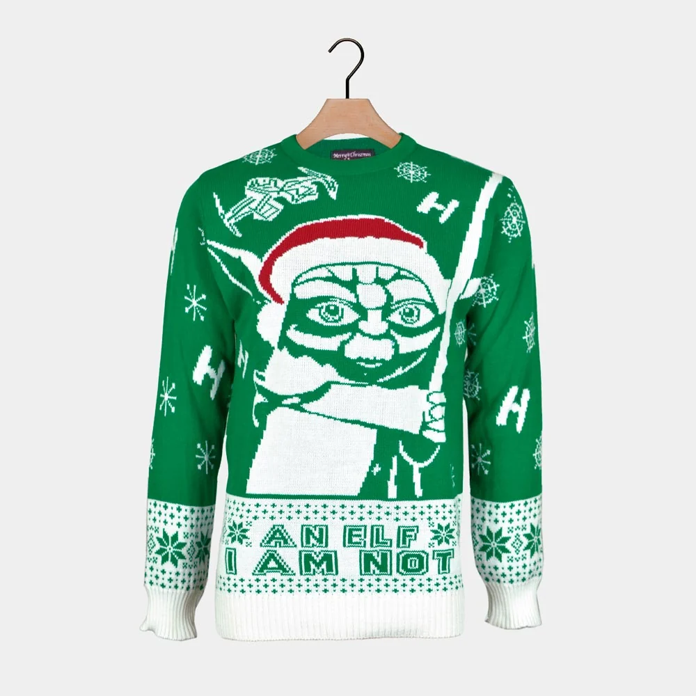 Jersey de Navidad Parejas I am Not an Elf - Imagen 7