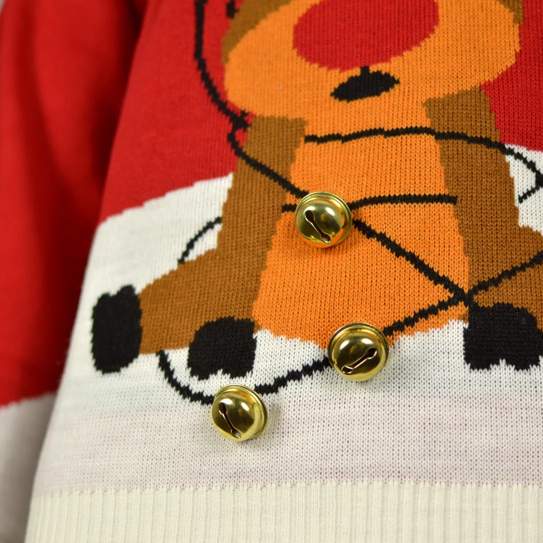 Jersey de Navidad Parejas Jingle Bells Suck Rojo Cascabeles 3D - Imagen 6