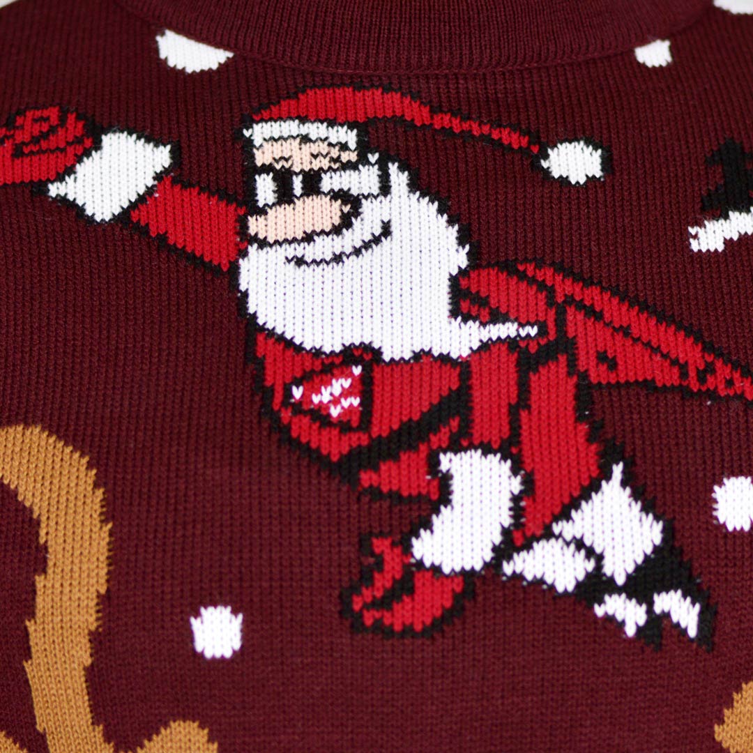 Jersey de Navidad Parejas Reno Batman Papá Noel Superman - Imagen 4