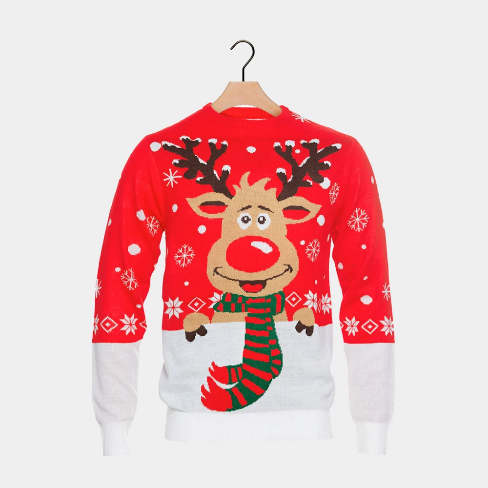 Jersey de Navidad Parejas Reno con Bufanda - Imagen 8