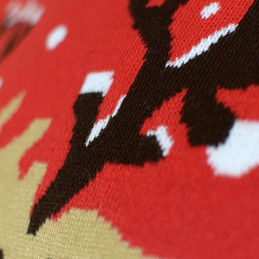 Jersey de Navidad Parejas Reno con Bufanda Algodón Orgánico - Imagen 6