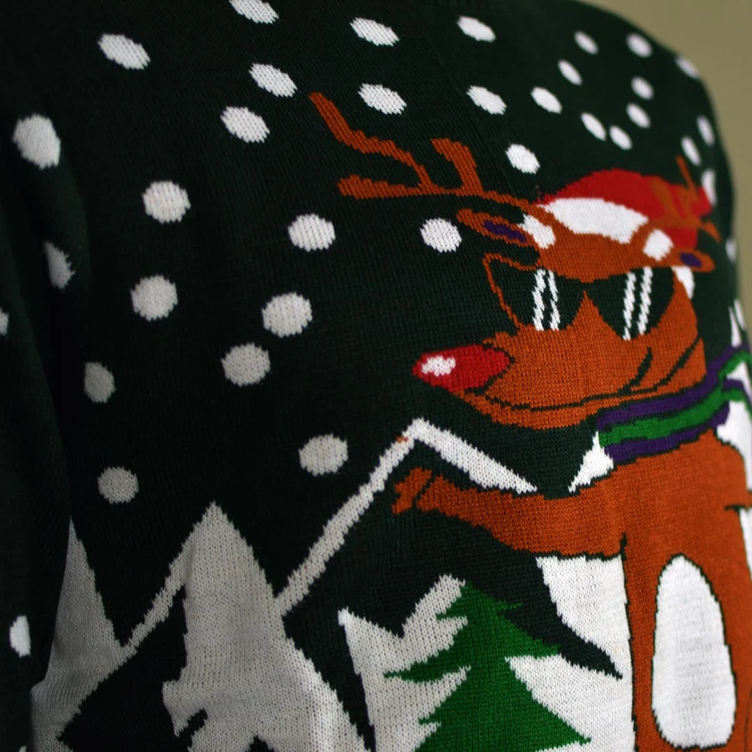 Jersey de Navidad Parejas Reno con Moto de Nieve - Imagen 4