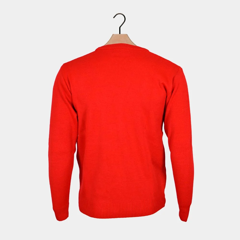 Jersey de Navidad Parejas Reno Sonriente Rojo - Imagen 8