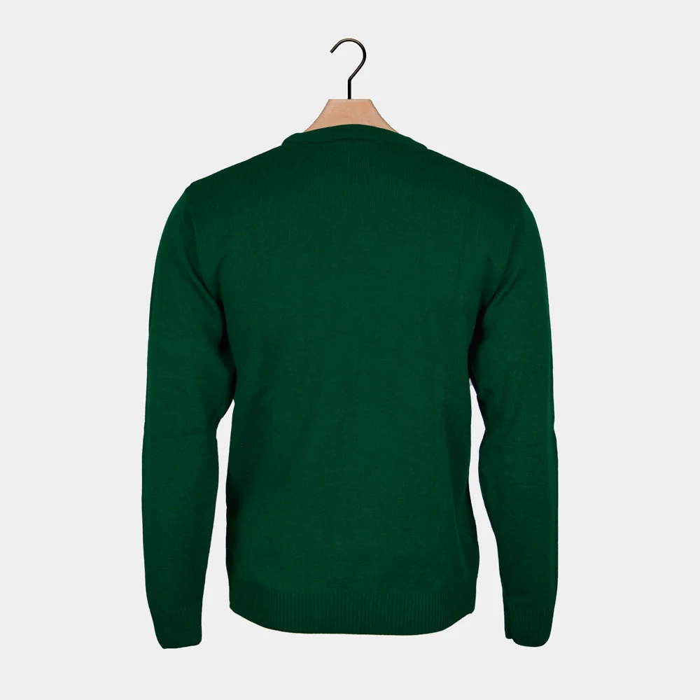 Jersey de Navidad Parejas Reno Sonriente Verde - Imagen 9