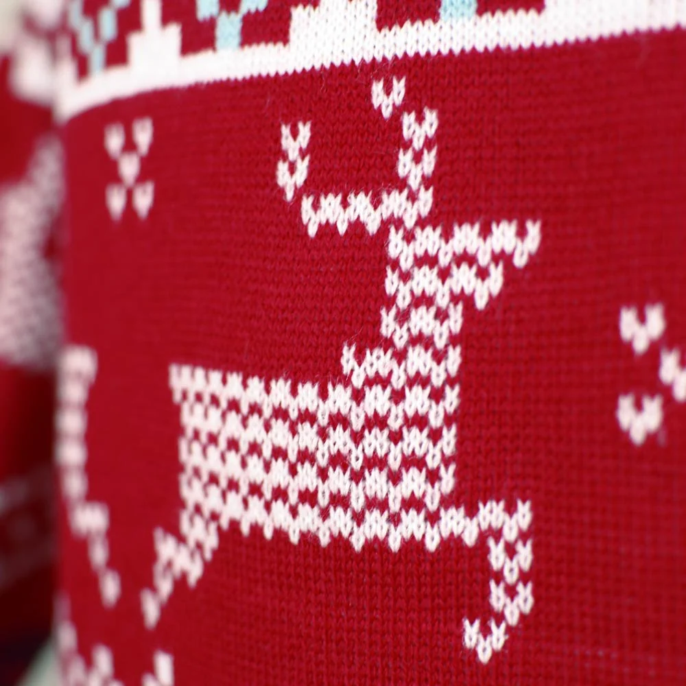 Jersey de Navidad Parejas Rojo Clásico Estrellas Polares - Imagen 5