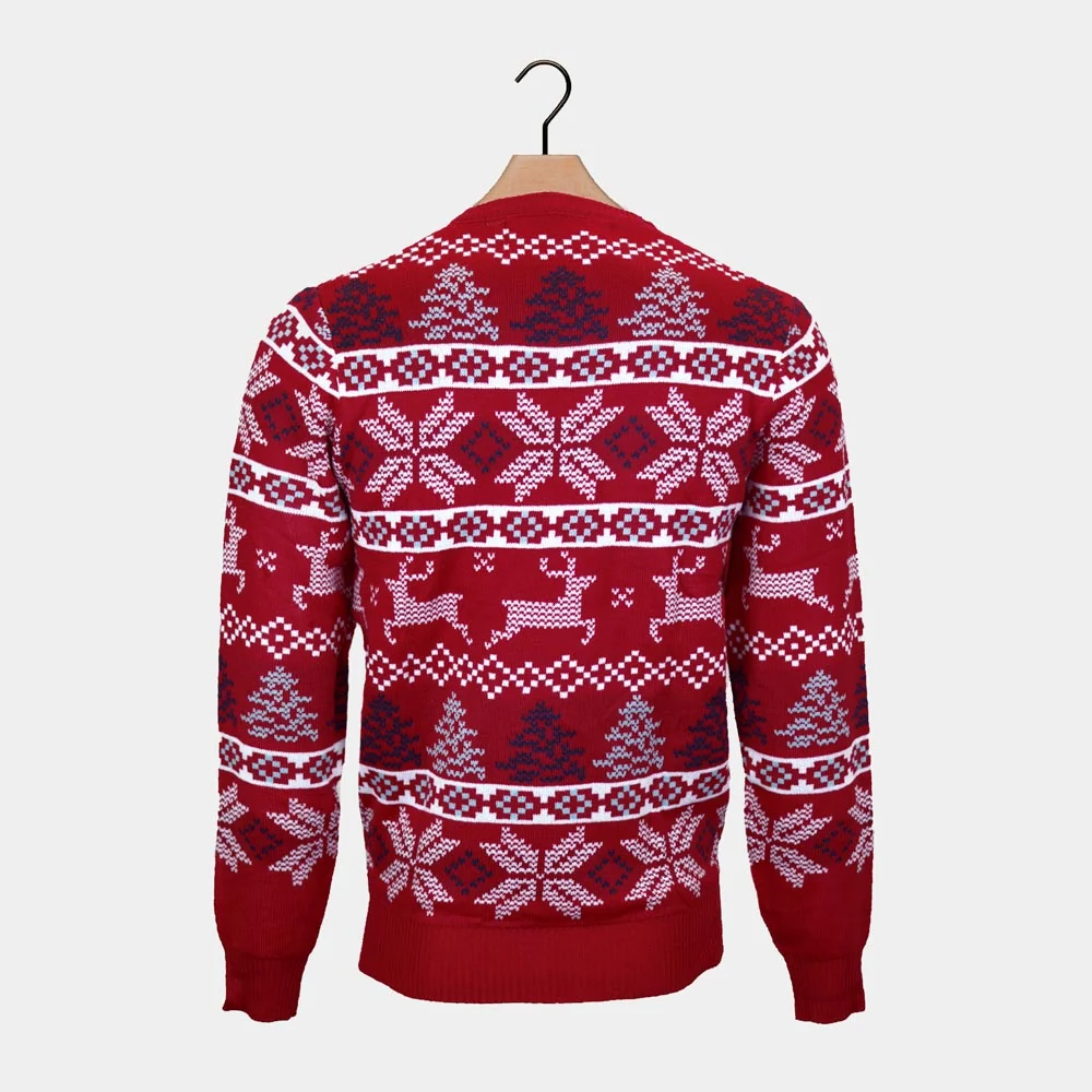 Jersey de Navidad Parejas Rojo Clásico Estrellas Polares - Imagen 8