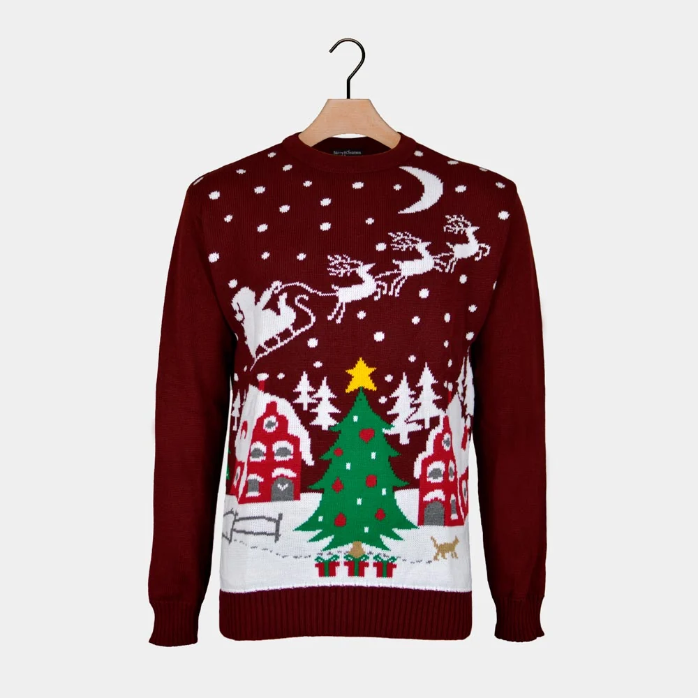 Jersey de Navidad Santa en Trineo y Árbol de Navidad - Imagen 8