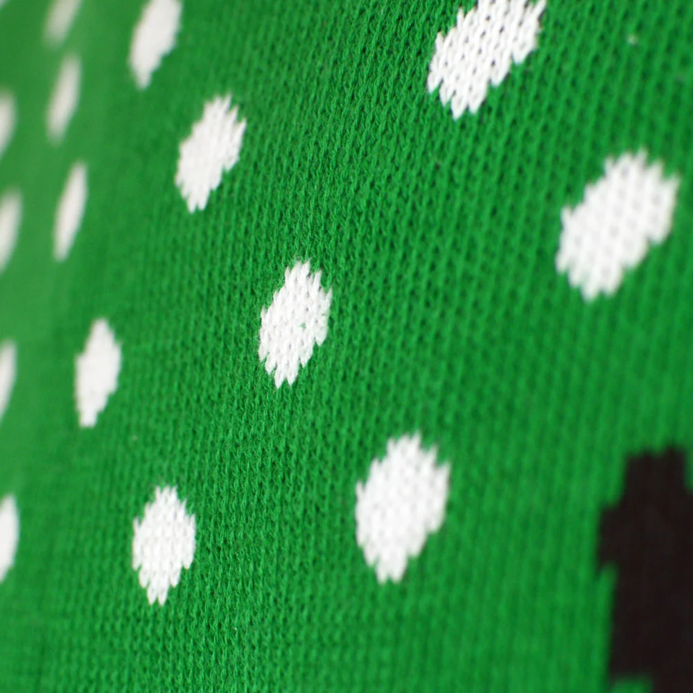 Jersey de Navidad Parejas Verde Reno con Gorro en 3D Algodón - Imagen 7