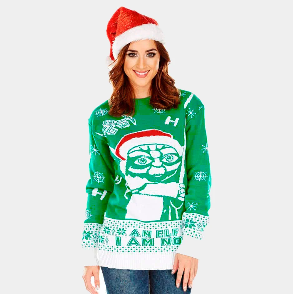 Jersey de Navidad Parejas I am Not an Elf - Imagen 3