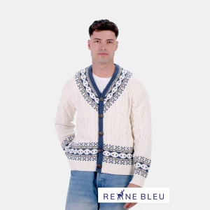 Jersey para Hombre Cárdigan de Algodón Orgánico Cottage