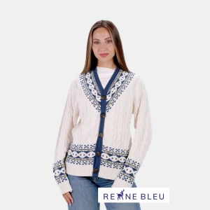 Jersey para Mujer Cárdigan de Algodón Orgánico Cottage