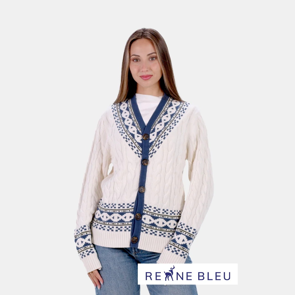 Jersey para Mujer Cárdigan de Algodón Orgánico Cottage