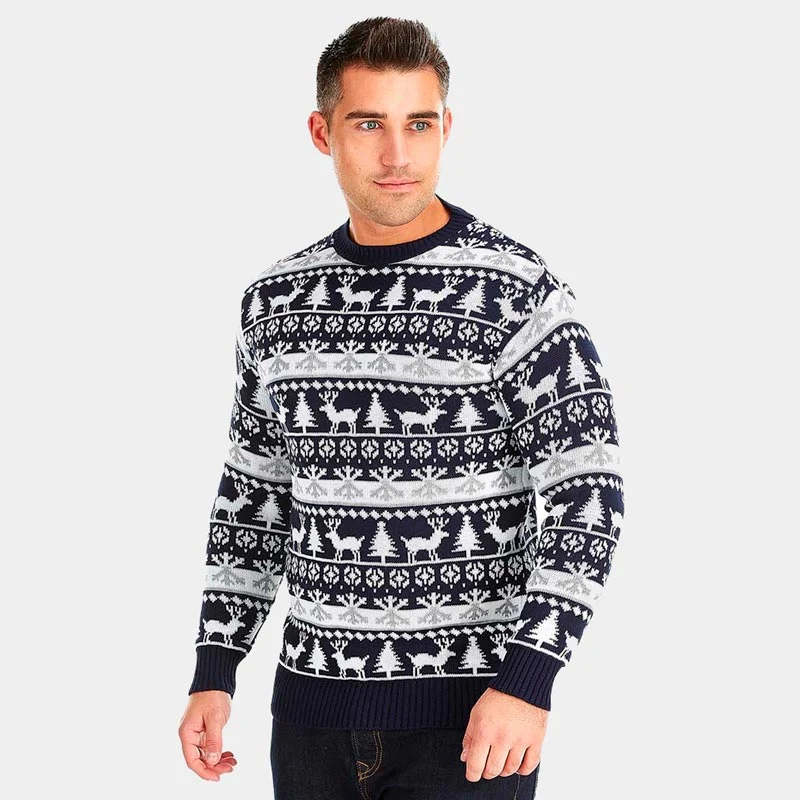 Jersey de Navidad Cenefas Renos y Árboles - Diseño 2023 - Imagen 4