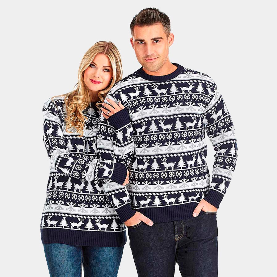 Jersey de Navidad Cenefas Renos y Árboles - Diseño 2023 - Imagen 5