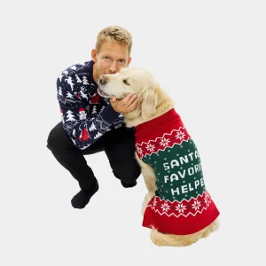 Jersey de Navidad para Perros Ayudante de Santa Claus