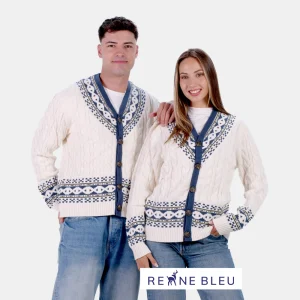 Jersey Parejas Cárdigan de Algodón Orgánico Cottage
