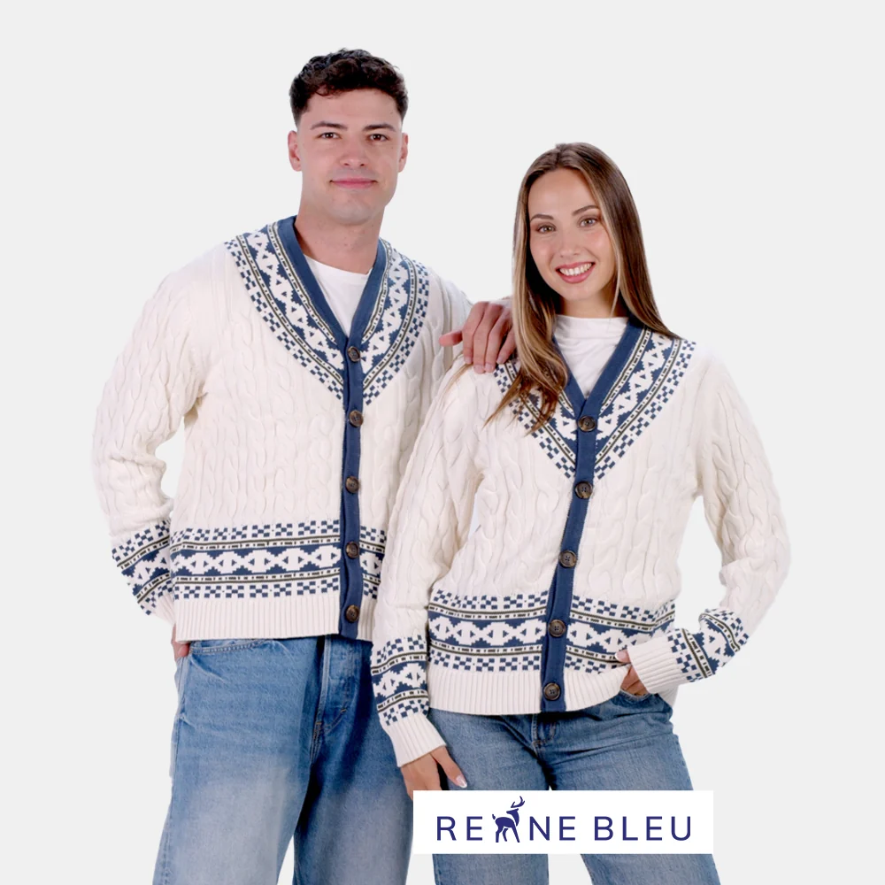 Jersey Parejas Cárdigan de Algodón Orgánico Cottage - Imagen 2