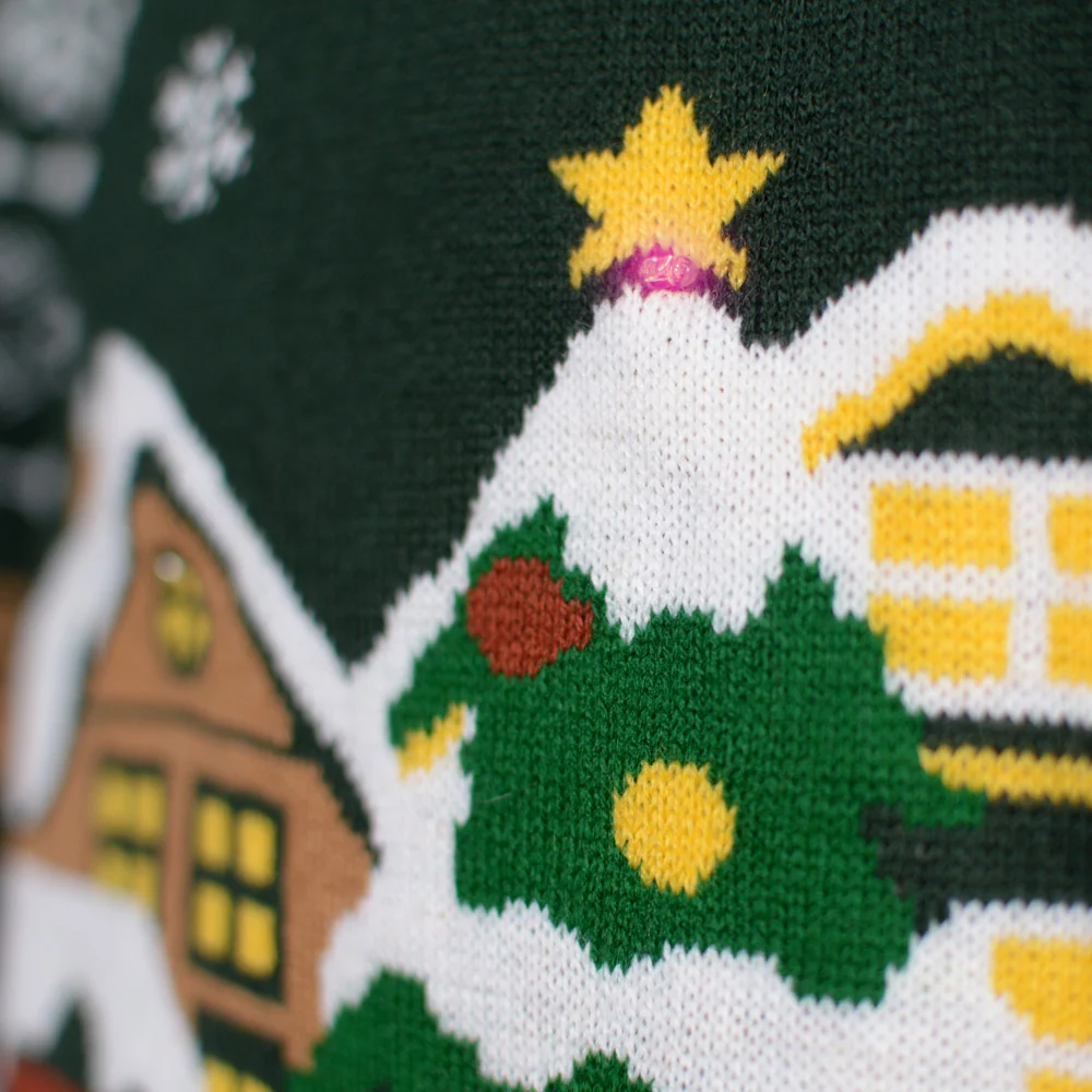 Jersey de Navidad con Luces LED Parejas Santa is Coming to Town - Imagen 5
