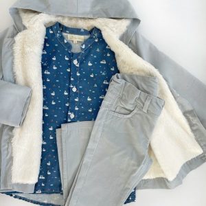 Pantalón de pana celeste