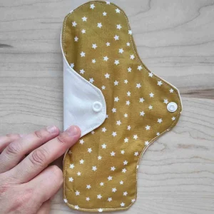 Compresa mostaza de tela reutilizable