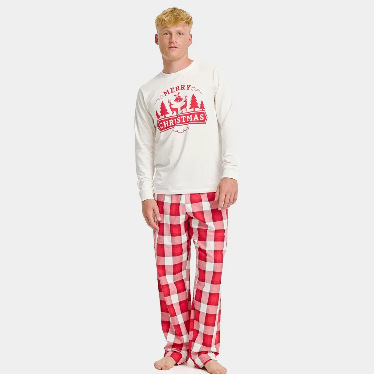 Pijama de Navidad para Adultos Unisex Merry Christmas Algodón Orgánico - Imagen 5