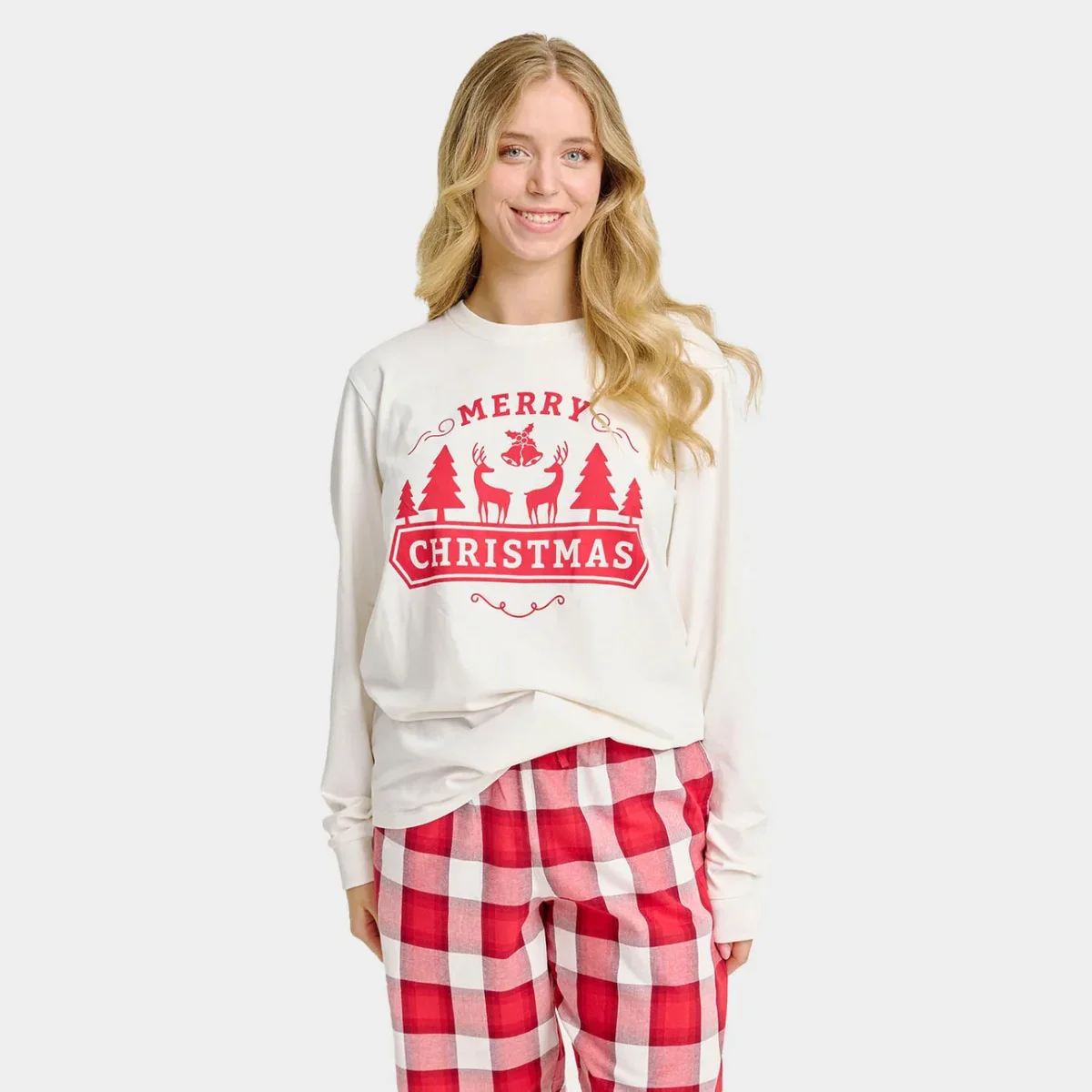 Pijama de Navidad para Adultos Unisex Merry Christmas Algodón Orgánico - Imagen 4