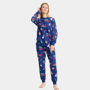 Pijama de Navidad para Adultos Unisex Juguetes Navideños Algodón Orgánico