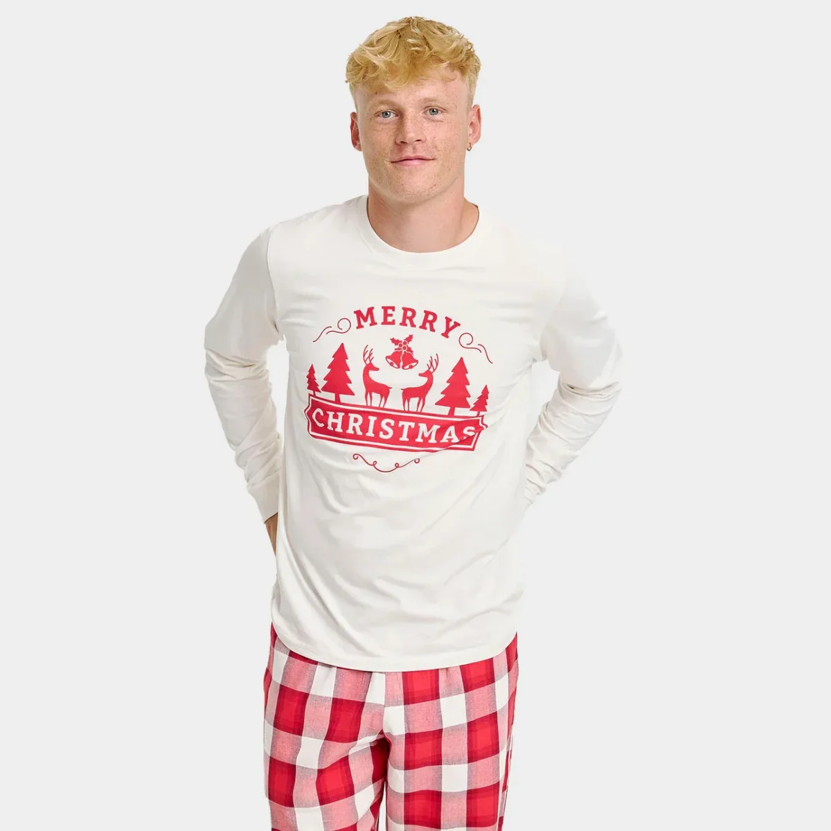 Pijama de Navidad para Adultos Unisex Merry Christmas Algodón Orgánico - Imagen 3