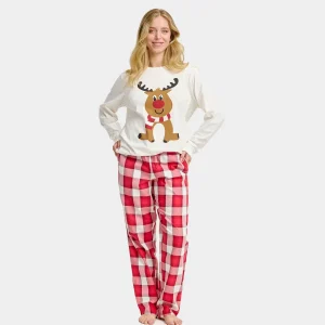 Pijama de Navidad para Adultos Unisex Reno Simpático Algodón Orgánico