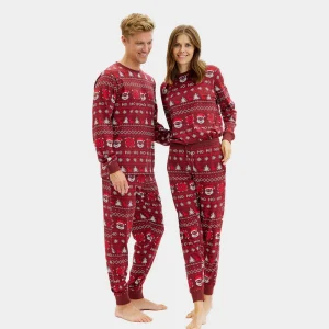 Pijama de Navidad para Adultos Unisex Rojo Ho Ho Ho Algodón Orgánico