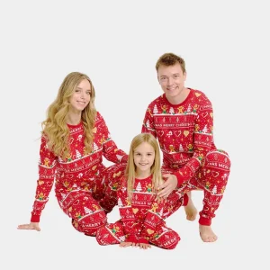 Pijama de Navidad para Familia Gingercookies Rojo Algodón Orgánico